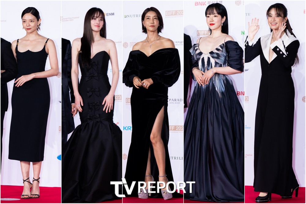 Dàn mỹ nhân Hàn Quốc trên thảm đỏ: Ha Yun Kyung, Han Yeri, Krystal Jung, Esom, Jeon Jong Seo, Jin Seo Yeon, Im Su Jeong, Han Hyo Joo. Ảnh: TV