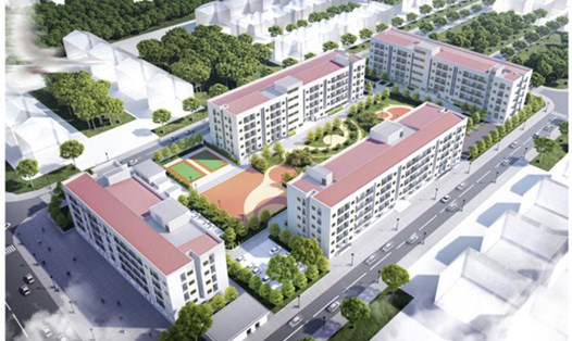 Phối cảnh dự án nhà ở xã hội ở huyện Đức Trọng, tỉnh Lâm Đồng. Ảnh: Chủ đầu tư cung cấp
