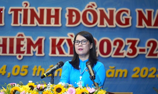  Bà Nguyễn Thị Như Ý tái đắc cử Chủ tịch LĐLĐ tỉnh Đồng Nai. Ảnh: Hà Anh Chiến
