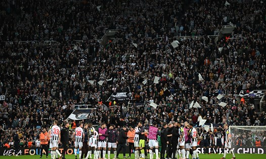 Newcastle đã thắng hoành tráng trước PSG trong ngày trở lại Champions League tại chính thánh địa của mình. Ảnh: AFP