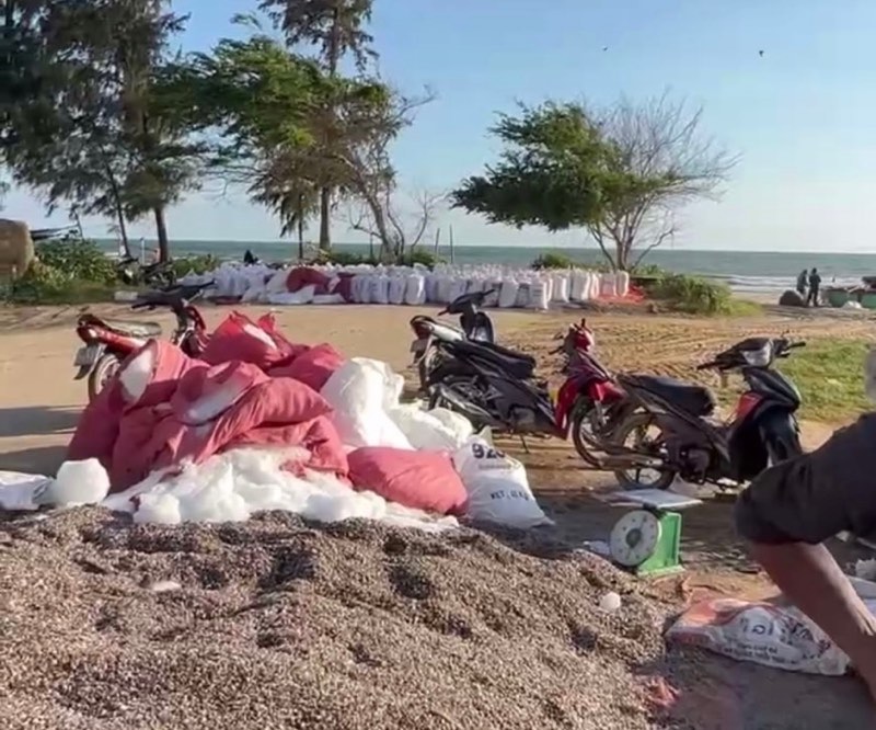 Vị trí xảy ra vụ việc thuộc khu vực biển Hòn Lan, thuộc xã Tân Thành, huyện Hàm Thuận Nam. Ảnh: Duy Tuấn