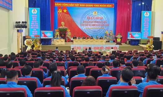 Chiều ngày 5.10, Đại hội Công đoàn tỉnh Bạc Liêu lần thứ XI, nhiệm kỳ 2023 -2028 diễn ra phiên họp lần thứ nhất tại Trung tâm hội nghị tỉnh Bạc Liêu. Ảnh: Nhật Hồ