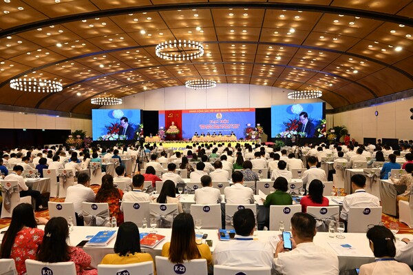 Toàn cảnh Đại hội Công đoàn Công Thương Việt Nam lần thứ IV, nhiệm kỳ 2023-2028. Ảnh: Cấn Dũng