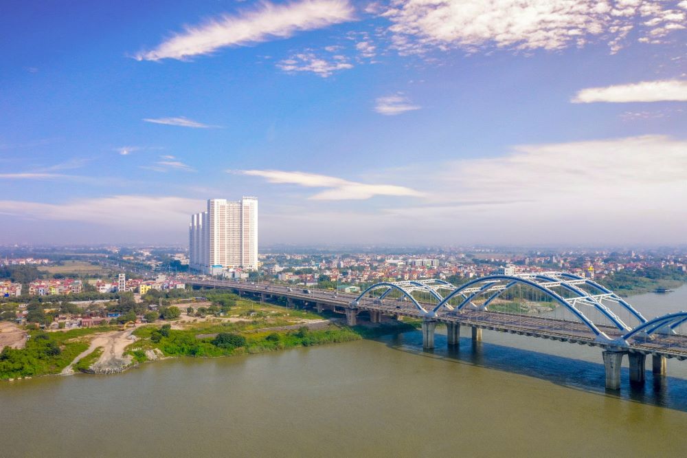 Eurowindow River Park có vị trí đắc địa cận phố kề sông, đón đầu lợi thế Đông Anh “lên quận” dự kiến trong năm 2023. Ảnh: Quỳnh Anh
