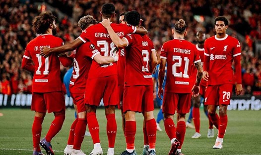Liverpool có chiến thắng thứ 2 ở Europa League 2023-2024. Ảnh: LFC