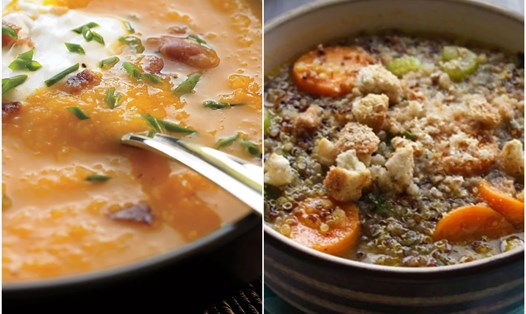 2 món súp hỗ trợ đốt mỡ bụng và giảm cân. Đồ họa: Thanh Thanh 