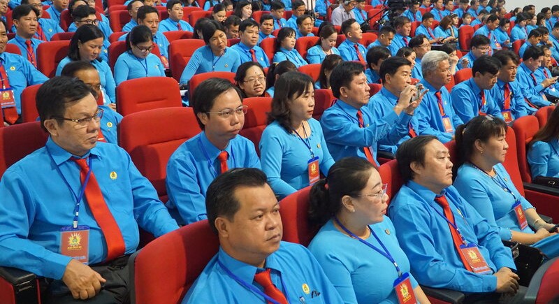 Các đại biểu tham dự Đại hội Công đoàn tỉnh Bạc Liêu lần thứ XI, nhiệm kỳ 2023 -2028. Ảnh: Nhật Hồ