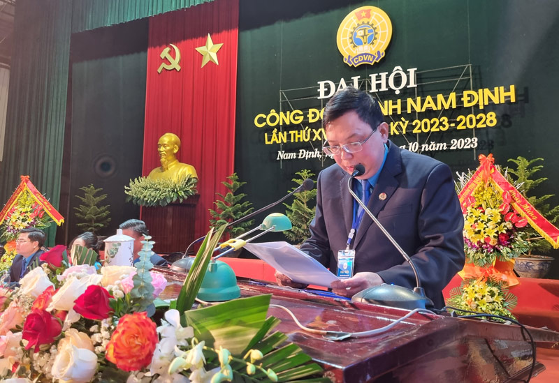 Ông Vũ Văn Nghĩa - Chủ tịch LĐLĐ tỉnh Nam Định