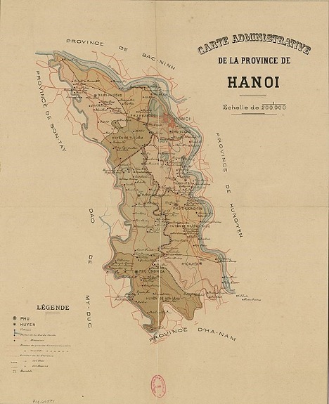 Bản đồ Hà Nội năm 1892.