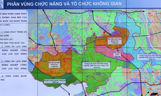 Huyện Quốc Oai (Hà Nội) được quy hoạch phát triển thành 4 vùng chức năng. Ảnh: UBND huyện Quốc Oai