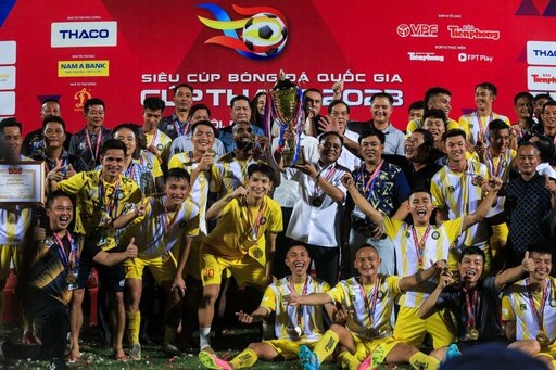 Câu lạc bộ Thanh Hoá vô địch Siêu cúp Quốc gia 2023. Ảnh: Nguyễn Cường