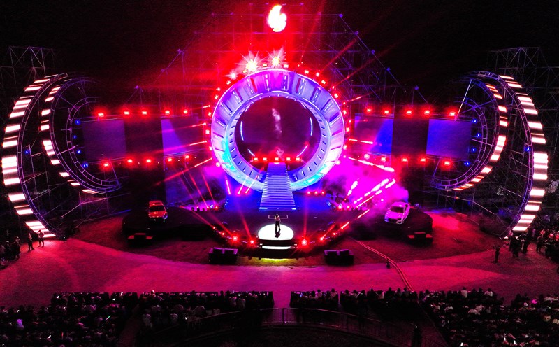 Một sự kiện tổ chức ở huyện Xuyên Mộc thu hút hàng chục ngàn người tham gia. Ảnh: Charm