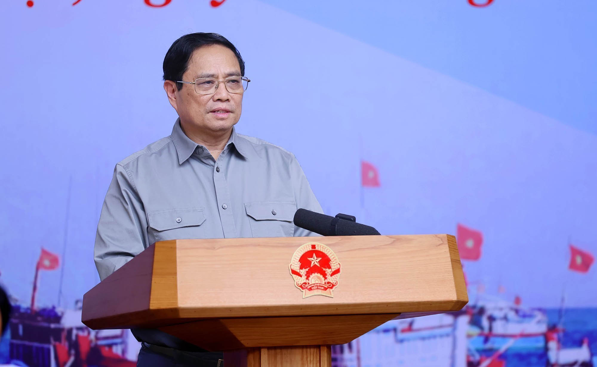 Thủ tướng Chính phủ Phạm Minh Chính phát biểu tại hội nghị. Ảnh: TTXVN