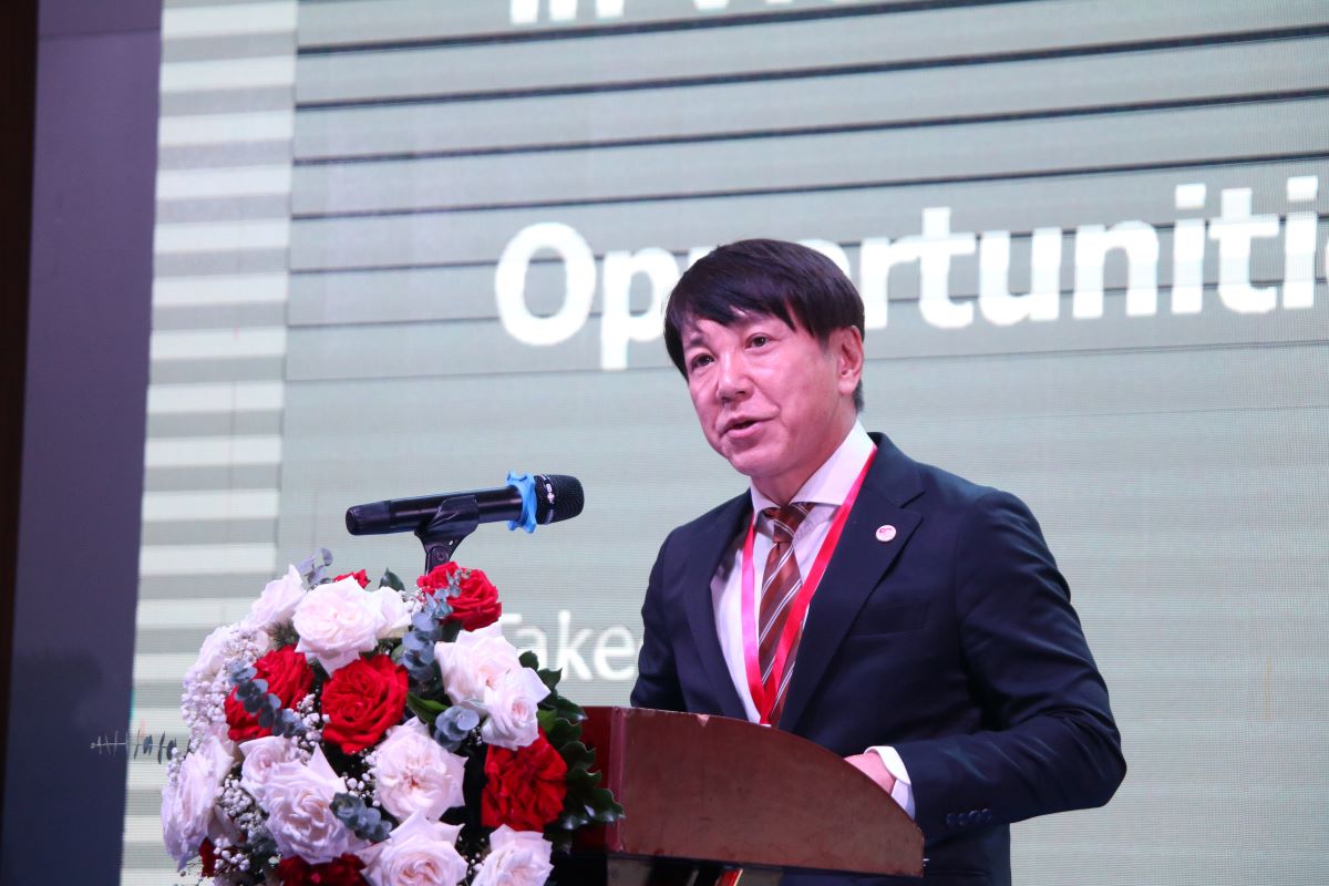 Ông Takeo Nakajima – Chủ tịch Tổ chức Xúc tiến thương mại Nhật Bản (JETRO) Việt Nam nằm ở vị trí thứ 2 trong lựa chọn đầu tư của các doanh nghiệp Nhật Bản. Ảnh: Phương Linh