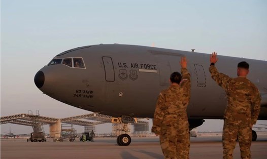 Máy bay tiếp nhiên liệu KC-10 Extender của Mỹ đã thực hiện nhiệm vụ cuối cùng trên chiến trường. Ảnh: Không quân Mỹ