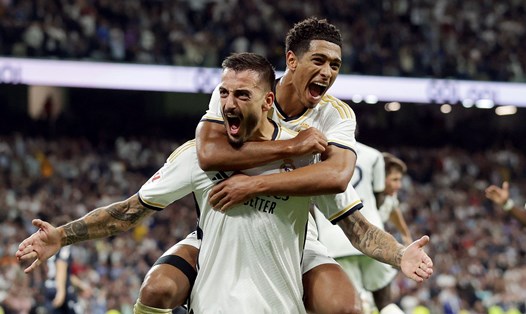 Jude Bellingham và Joselu đang là những cầu thủ ghi bàn hàng đầu của Real Madrid ở mùa giải năm nay.  Ảnh: Goal 