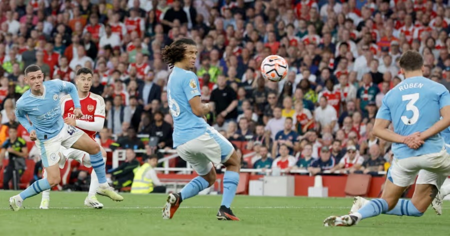 Gabriel Martinelli vào sân ở hiệp 2 và ghi bàn duy nhất của trận đấu. Ảnh: The Guardian