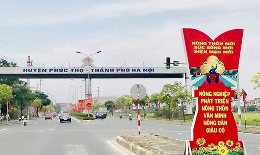 Một huyện Hà Nội dự kiến xây dựng cổng chào hơn 10 tỉ đồng. Ảnh minh hoạ: UBND huyện Phúc Thọ