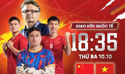 Đội tuyển Việt Nam sẽ thi đấu giao hữu với Trung Quốc. Ảnh: FPT Play