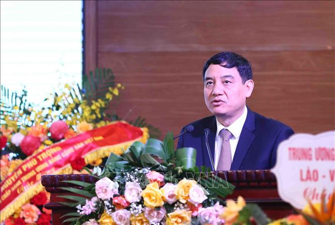 Chủ tịch Hội Hữu nghị Việt Nam - Lào khóa V Nguyễn Đắc Vinh. Ảnh: TTXVN 