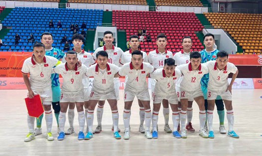 Tuyển futsal Việt Nam sớm giành vé dự vòng chung kết giải châu Á 2024. Ảnh: VFF