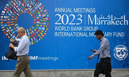 Cuộc họp mùa thu của WB và IMF được tổ chức ở Marrakesh, Morocco từ ngày 9-15.10.2023. Ảnh: AFP