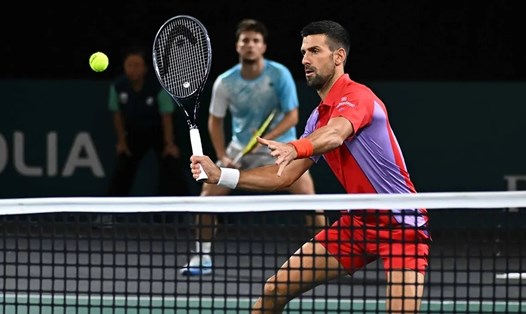 Novak Djokovic ra quân tại Rolex Paris Masters 2023 từ vòng 2. Ảnh: ATP