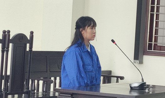 Bị cáo Nguyễn Thị Chúc tại phiên tòa. Ảnh: An Long