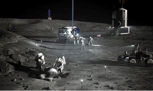 Chiết xuất được oxy từ bụi Mặt trăng sẽ hỗ trợ rất nhiều cho các phi hành gia NASA trong tương lai. Ảnh: NASA