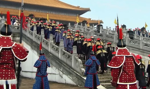 Cảnh phim cung đấu "Cuộc chiến chốn hậu cung" của Trung Quốc. Ảnh chụp lại từ trailer phim