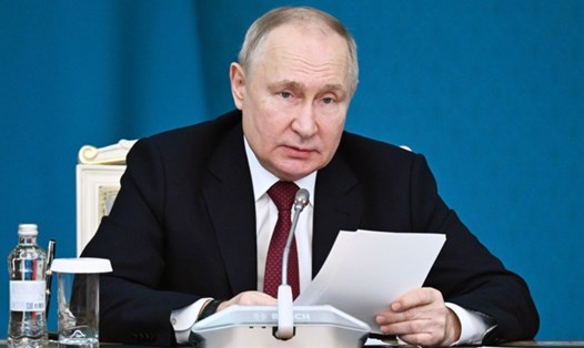 Tổng thống Putin phát biểu trong lễ ký kết giữa Nga và Kazakhstan ngày 9.11.2023. Ảnh: Sputnik