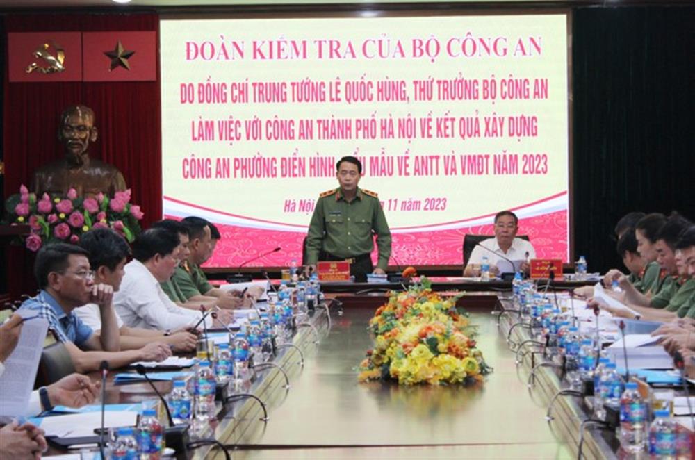 Toàn cảnh buổi làm việc. Ảnh: Cổng TTĐT Bộ Công an