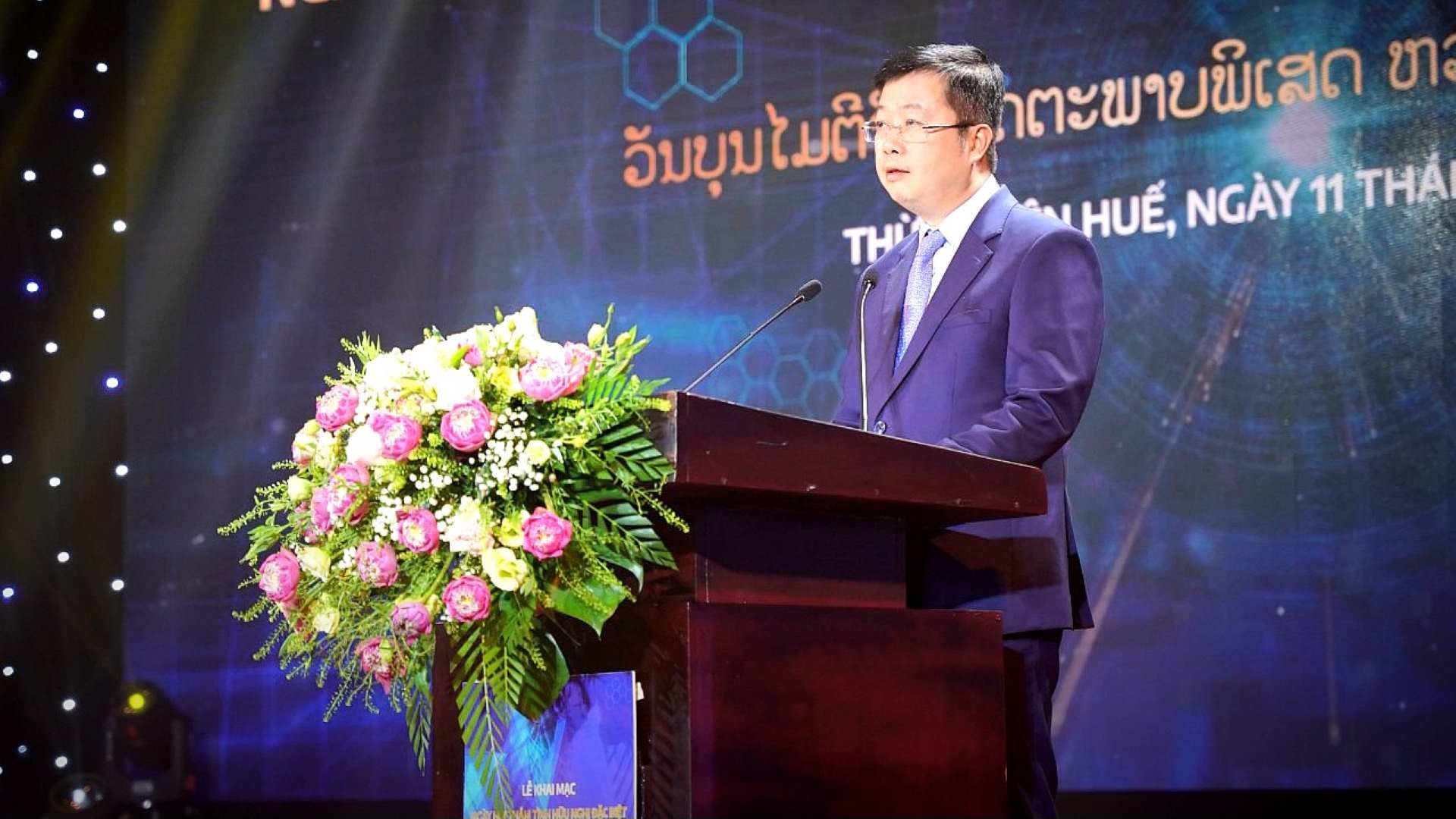 Thứ trưởng Bộ Thông tin và Truyền thông Nguyễn Thanh Lâm phát biểu tại chương trình.  Ảnh: Nguyễn Luân.