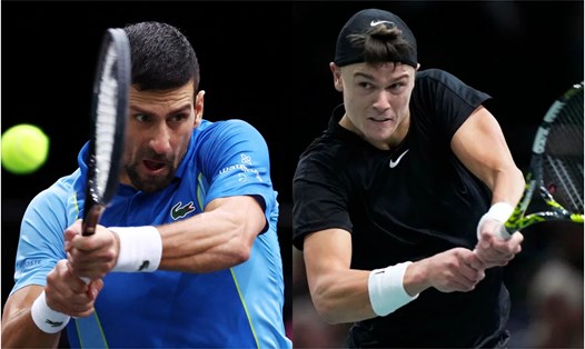 Novak Djokovic và Holger Rune vừa đụng độ tại Paris Masters. Ảnh: ATP Finals
