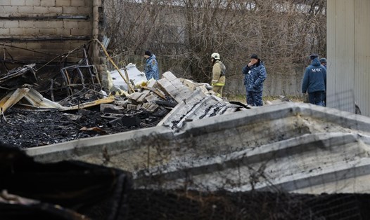 Hậu quả một vụ pháo kích vào khu chợ ở Donetsk, tháng 12.2022. Ảnh: Xinhua