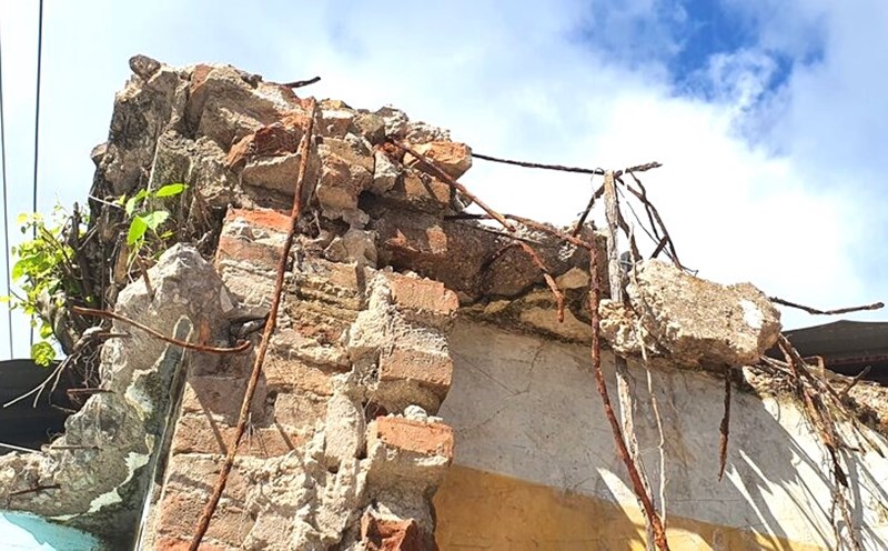 Những gì còn lại của ngôi nhà một thời là trụ sở của Ủy ban Mật trận Việt Minh (năm 1945), là di tích cấp tỉnh năm 2013. Ảnh: Nhật Hồ