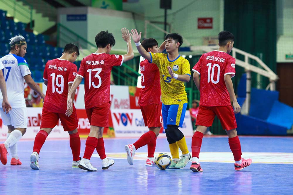 Hà Nội có chiến thắng đầu tiên ở giải futsal Cúp Quốc gia 2023. Ảnh: Thanh Vũ