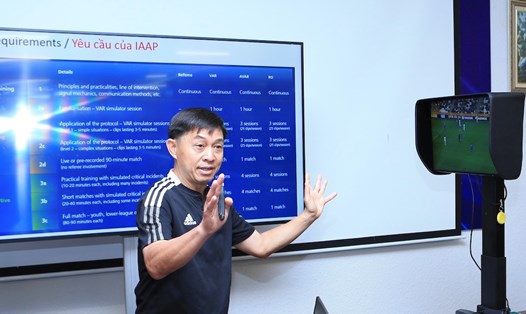 Trưởng ban trọng tài VFF Đặng Thanh Hạ sẽ trực tiếp giảng dạy lớp đào tạo VAR. Ảnh: VFF
