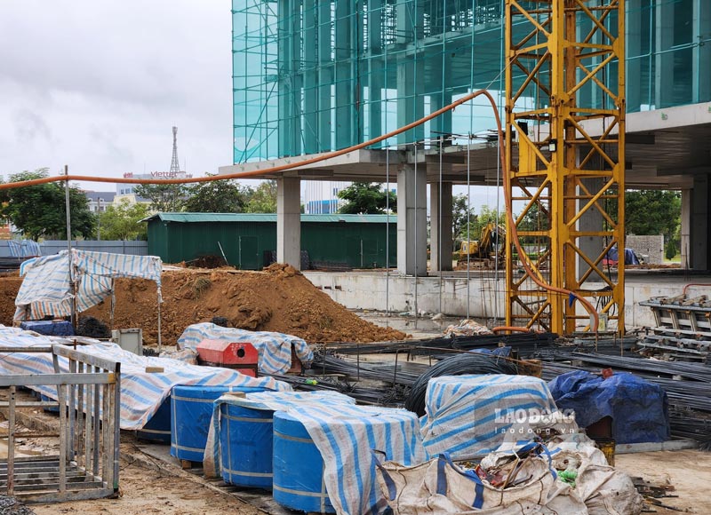 Dự án xây dựng nhà hợp khối được thi công tại lô đất HC.3 trong khu Trung tâm hành chính tỉnh (Khu đô thị mới Đề Thám, TP Cao Bằng).