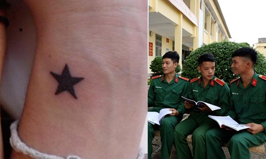  Thanh niên có hình xăm vẫn được gọi đi nghĩa vụ quân sự. Ảnh ghép: Nguyễn Ly
