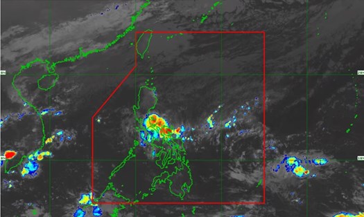 Áp thấp nhiệt đới vẫn nằm ngoài khu vực giám sát của Philippines vào hồi 11h10 tối 13.11.2023. Ảnh: PASAGA