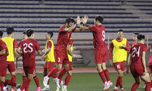 Tuyển Việt Nam tự tin bước vào trận đấu ra quân vòng loại World Cup 2026 gặp tuyển Philippines. Ảnh: VFF