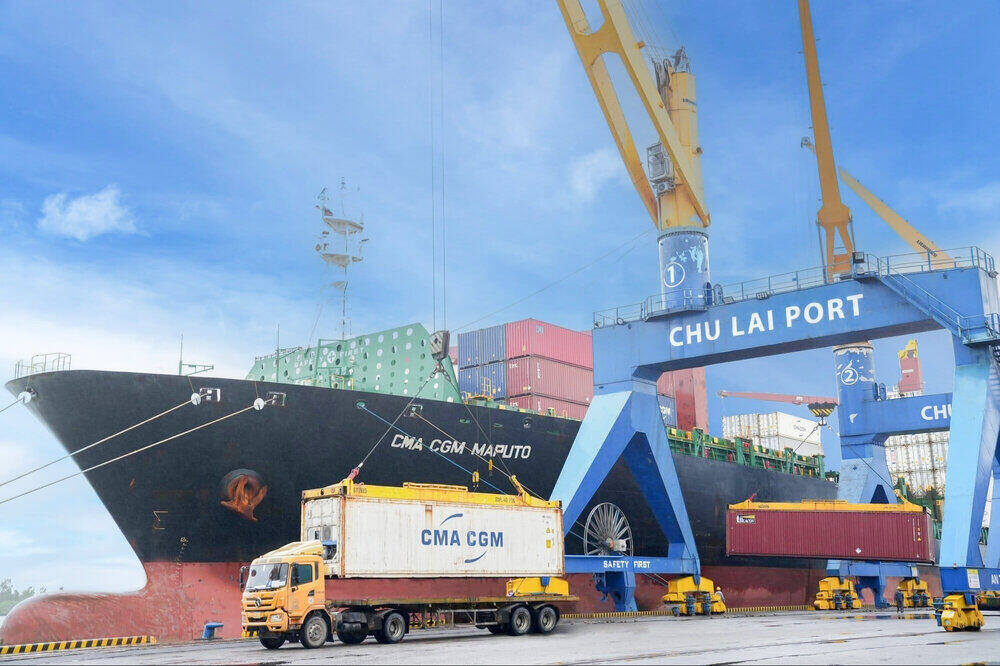 Cảng Chu Lai phục vụ xuất khẩu nông sản với chi phí tối ưu. Ảnh: THACO
