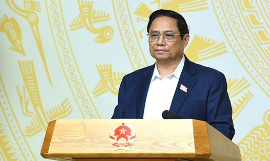 Thủ tướng Chính phủ Phạm Minh Chính phát biểu tại phiên họp Ban Chỉ đạo Cải cách hành chính của Chính phủ. Ảnh: VGP