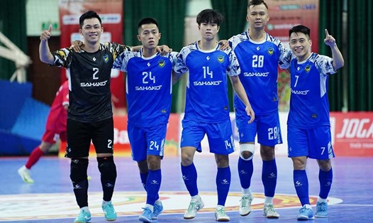 Sahako giành quyền vào bán kết giải futsal HDBank Cúp Quốc gia 2023. Ảnh: Thanh Vũ