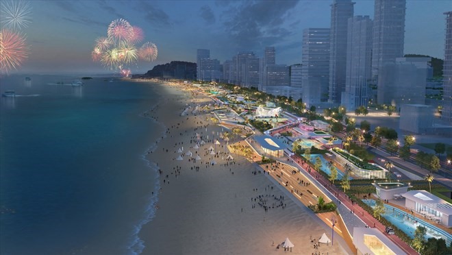 Bãi Sau được quy hoạch lại để xứng tầm, phù hợp với sự phát triển của địa phương. Ảnh: Phòng QLĐT cung cấp