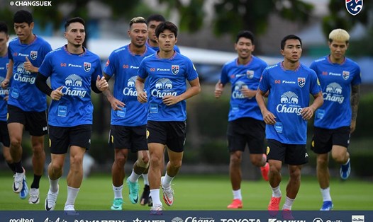 Tuyển Thái Lan tích cực tập luyện trước trận ra quân vòng loại thứ 2 World Cup 2026. Ảnh: Changsuek