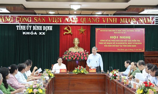 Công bố dự thảo báo cáo về công tác phòng chống tham nhũng tỉnh Bình Định