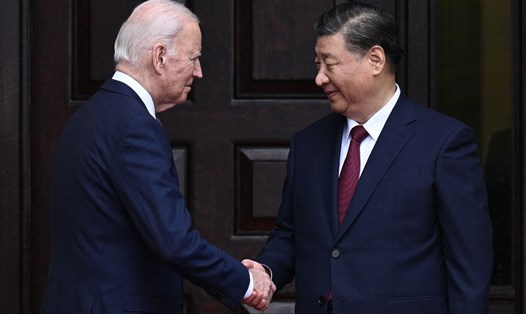 Tổng thống Mỹ Joe Biden và Chủ tịch Trung Quốc Tập Cận Bình ngày 15.11. Ảnh: AFP