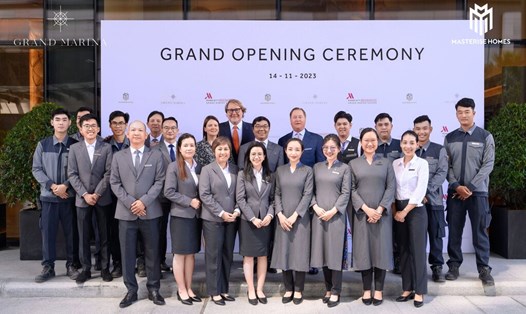 Marriott International và Masterise Homes vừa tổ chức lễ khai trương các căn hộ mang thương hiệu Marriott đầu tiên tại Việt Nam ngày 14.11.2023. Ảnh: Quốc Huy
